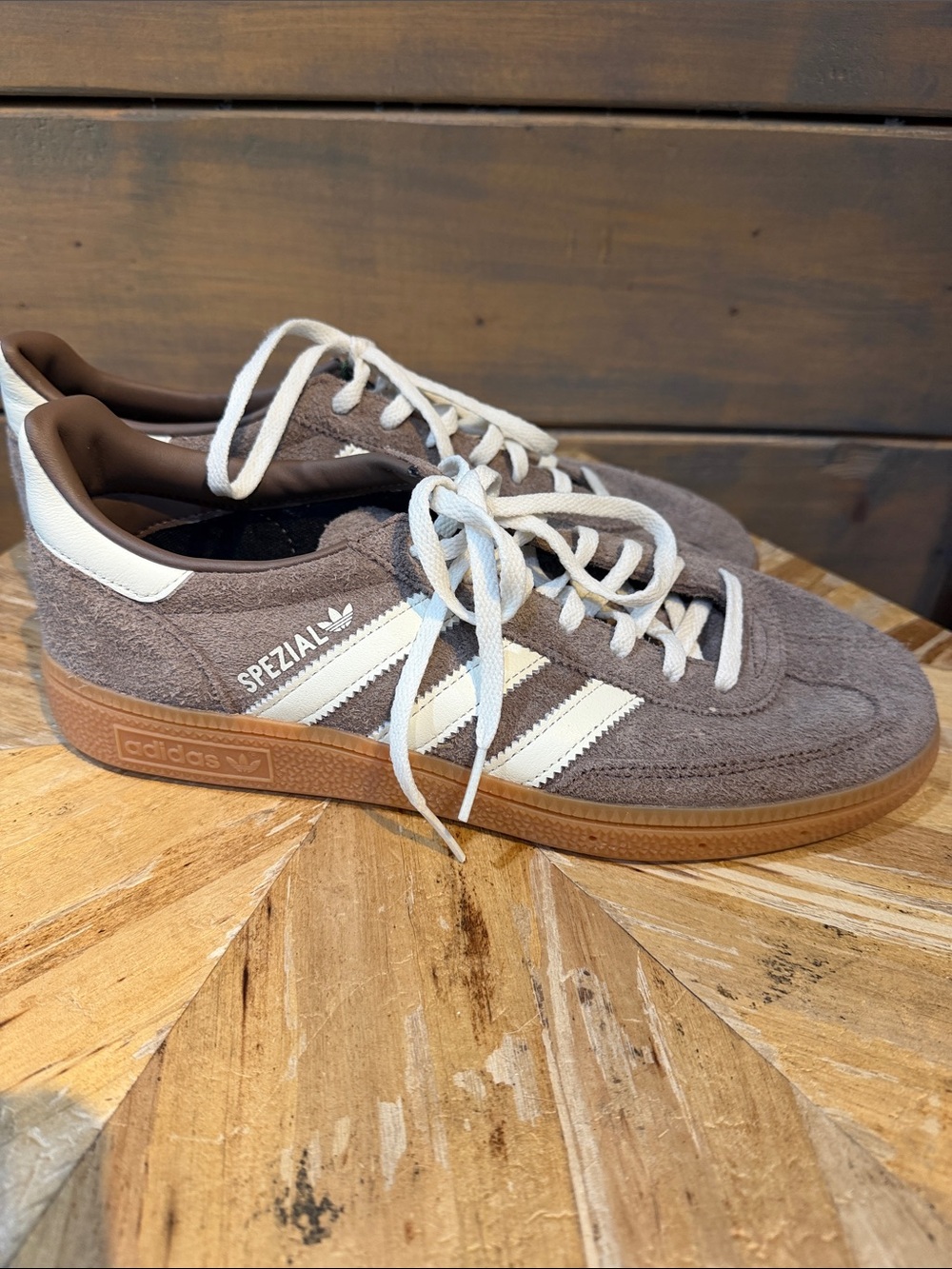 adidas Spezial Suede Sneakers - Brown with White Stripes